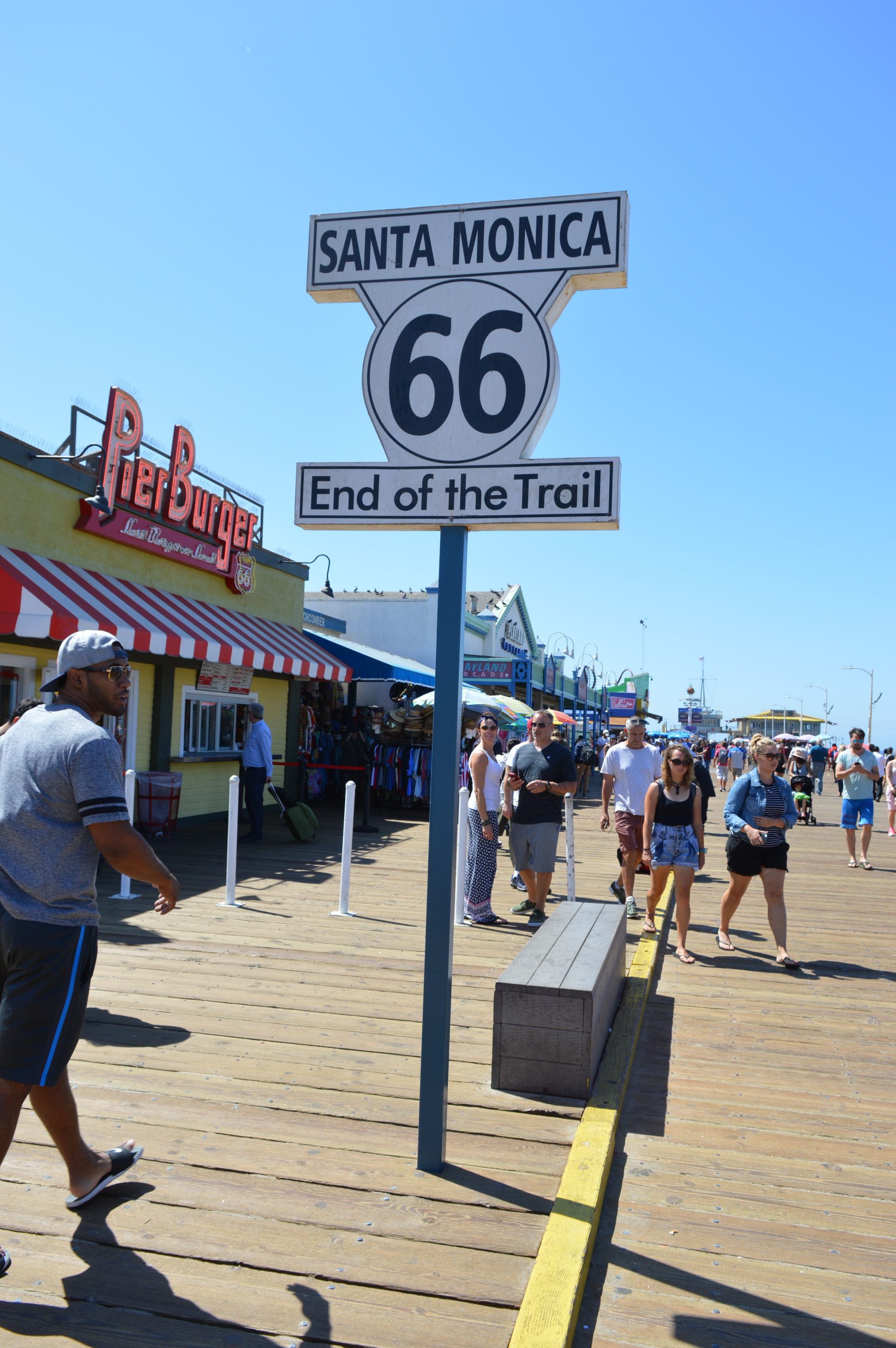 Santa Monica Route 66 End of the Trail Sign