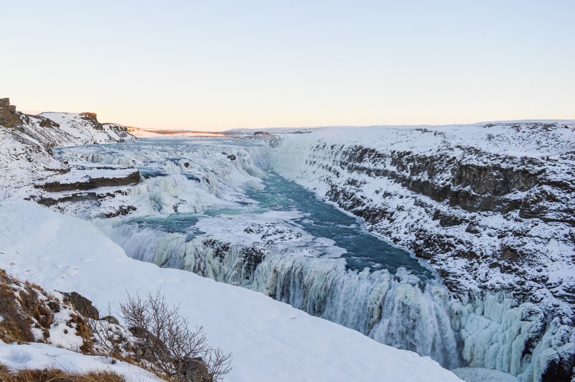 The Gullfoss Waterfall In Iceland