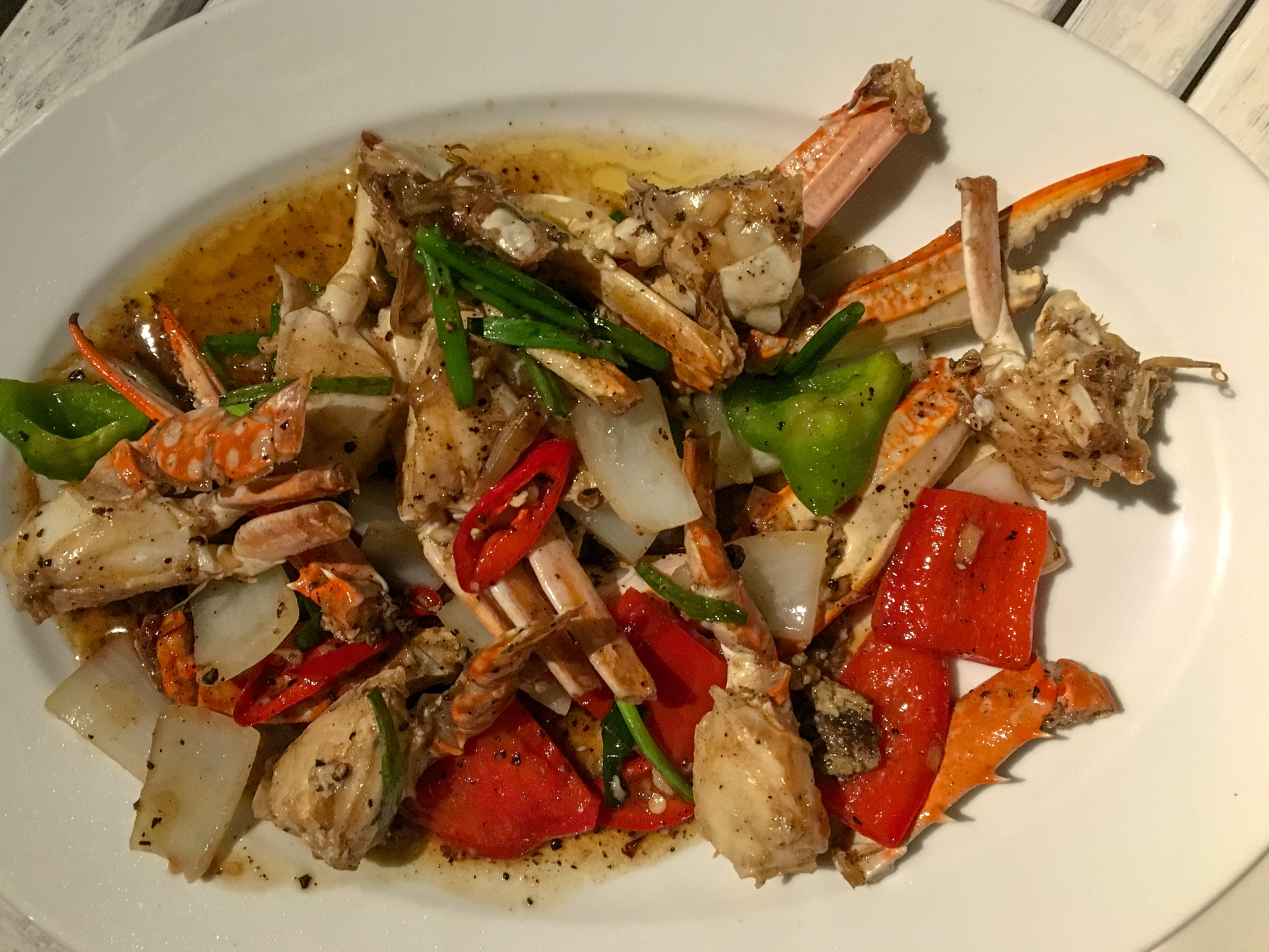 Crab at Laem Panwa Restaurant at Cape Panwa Hotel, Phuket Thailand